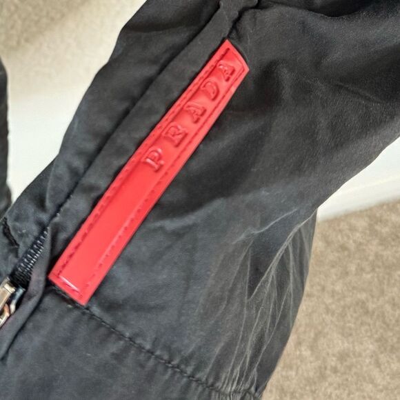 Prada Sport Linea Rossa Men’s Black Tactical Pants Cotton Blend Size 48 EU US 38 - Picture 4 of 9